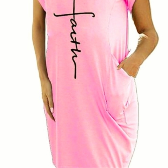 Olivia Marks Pink Faith Dress-Casual Dress with Pocket Detail NWOT - Picture 6 of 14